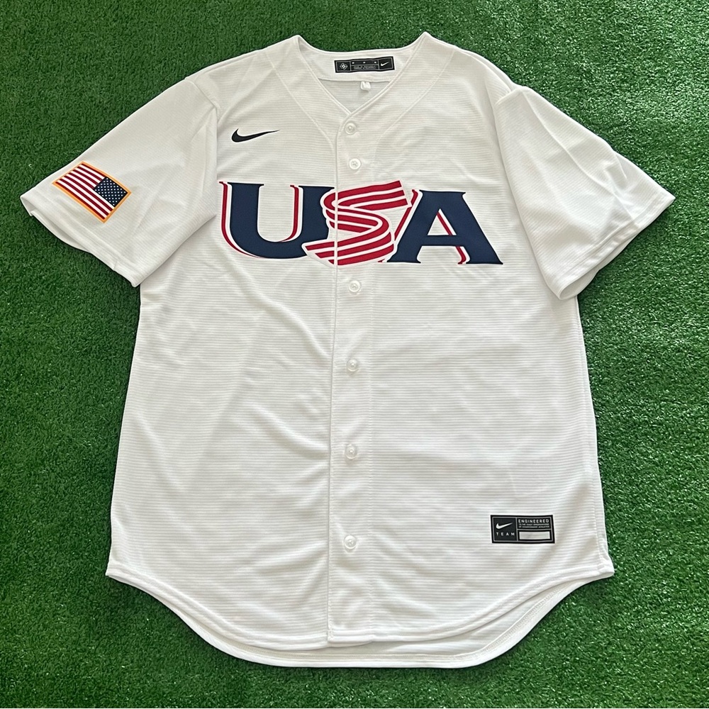 Nike Team USA 2023 World Baseball Classic Baseball Jersey Mens M United States